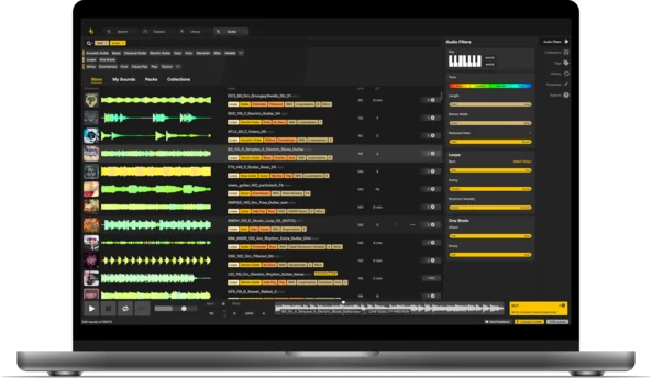 Visual for this record: Loopcloud's AI search finds sounds inside a cleared library