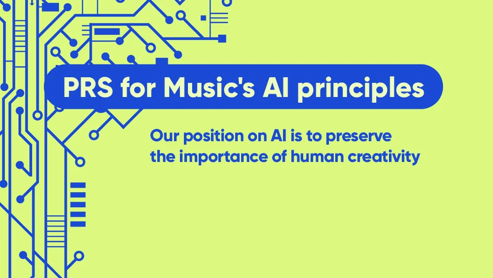 Visual for this record: PRS for Music treats AI training as data mining, not free use
