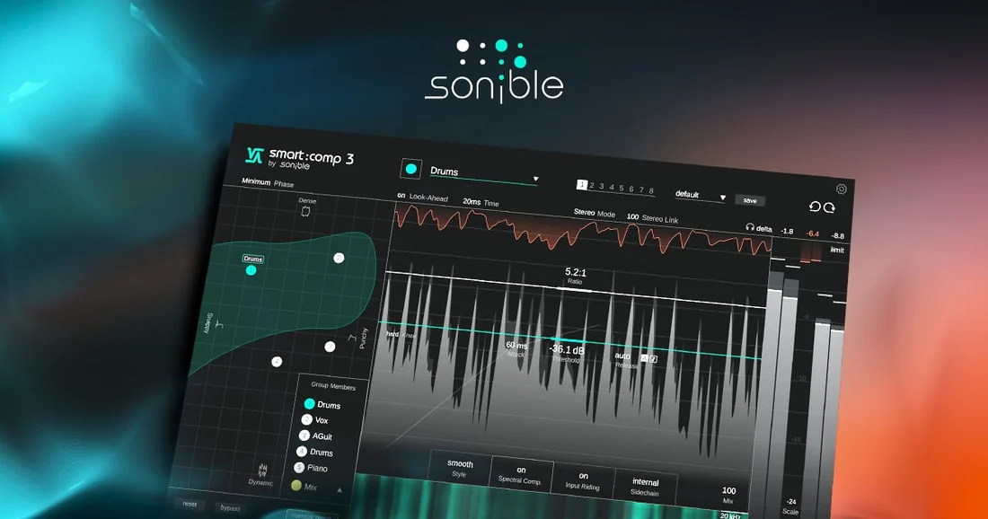 Visual published with the cited source for this record: Sonible positions its compressor as assistance, not automation