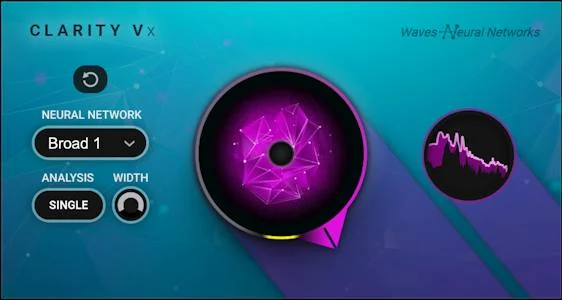 Visual for this record: Waves markets Clarity Vx as neural noise removal for vocals